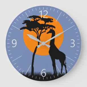 Giraffe Large Clock