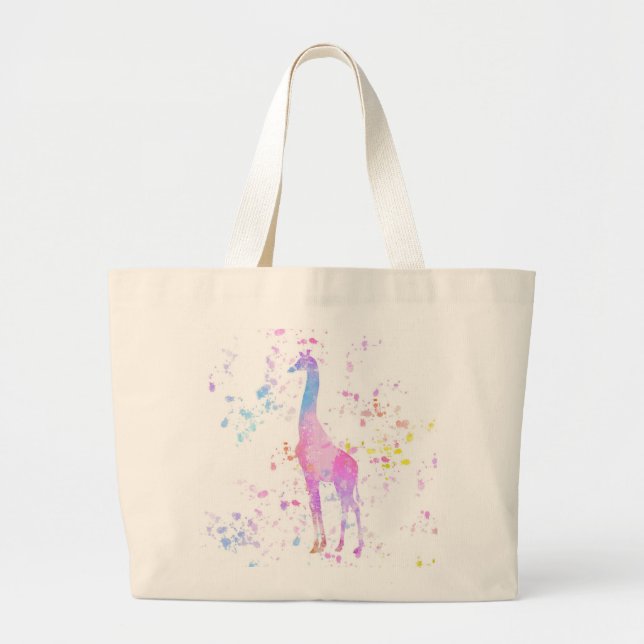Giraffe Large Tote Bag (Front)