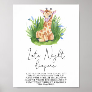 Giraffe \ Late night diapers game Poster