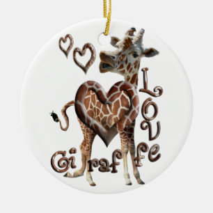 GIRAFFE LOVE CHRISTMAS ORNAMENT