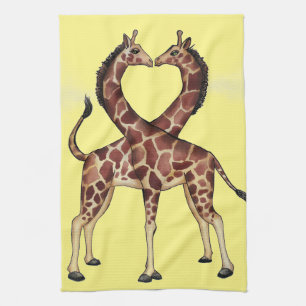 Giraffe Love kitchen towel