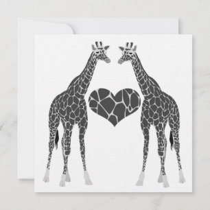 Giraffe Love Mariage Réception Invitation