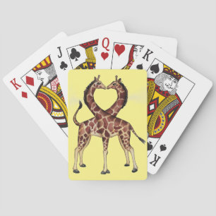 Giraffe Love playing cards