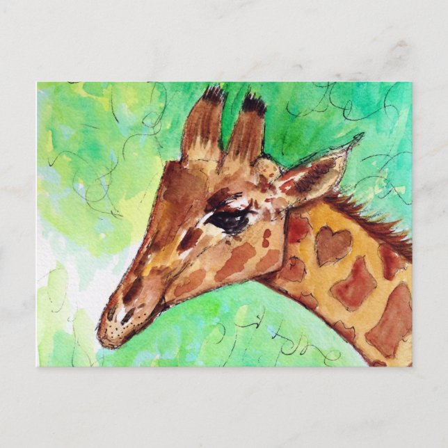 Giraffe Love Postcard (Front)