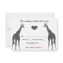 Giraffe Love RSVP
