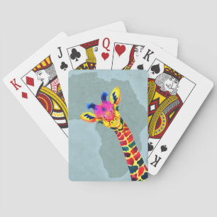 Giraffe Lover Baby Giraffe Peekaboo Playing Cards