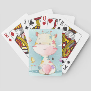 Giraffe Lover Baby Giraffe Playing Cards