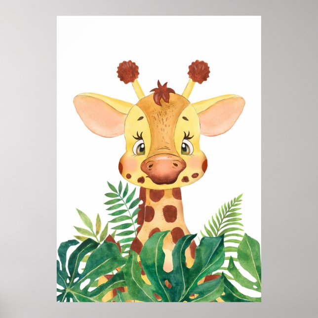 Giraffe Lover Cute Baby Giraffe Poster (Front)