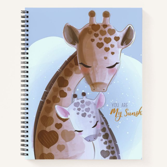 Giraffe Lover Cute Giraffes Notebook (Front)