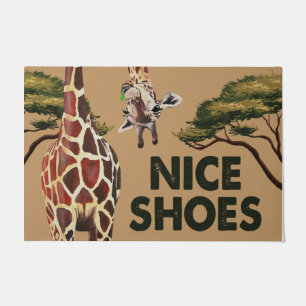 Giraffe Lover Gift, Birthday Gift, Funny Doormat