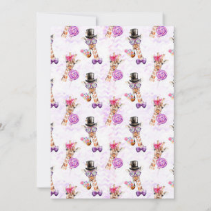 Giraffe Lover Giraffe Pattern Invitation
