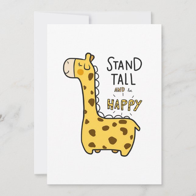Giraffe Lover Giraffe Stand Tall Invitation (Front)
