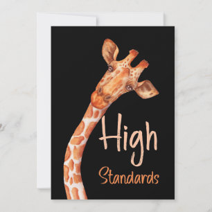 Giraffe Lover Giraffes Africa High Standards Invitation