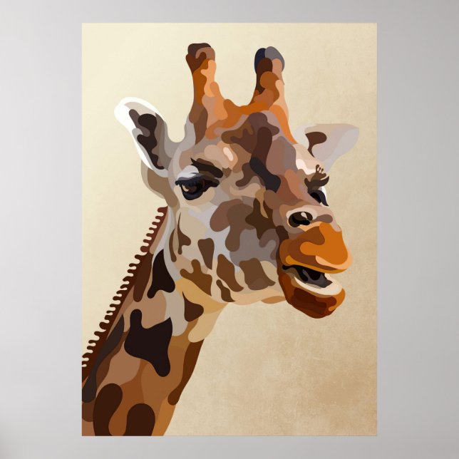 Giraffe Lover Giraffes Are Awesome Poster (Front)