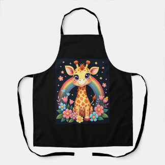 Giraffe Lovers T-Shirt Apron