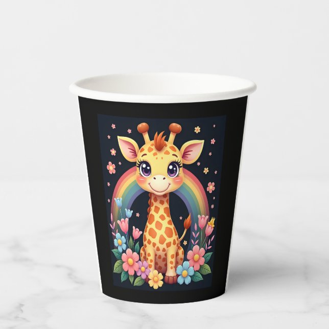 Giraffe Lovers T-Shirt Paper Cups (Front)
