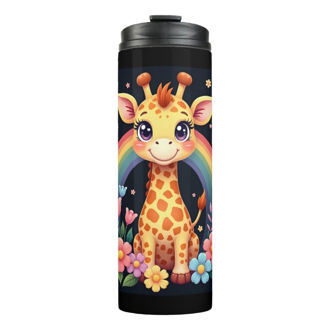 Giraffe Lovers T-Shirt Thermal Tumbler (Front)
