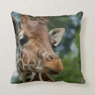 Giraffe Lovers Wildlife Throw Pillow
