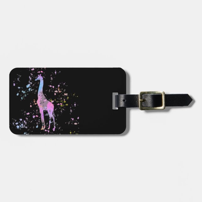 Giraffe Luggage Tag (Front Horizontal)