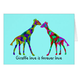Giraffe Luv Anniversary Cards