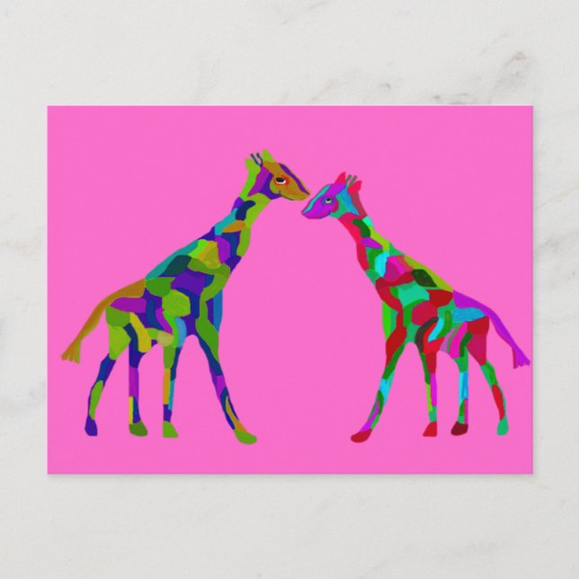 Giraffe Luv Postcards (Front)
