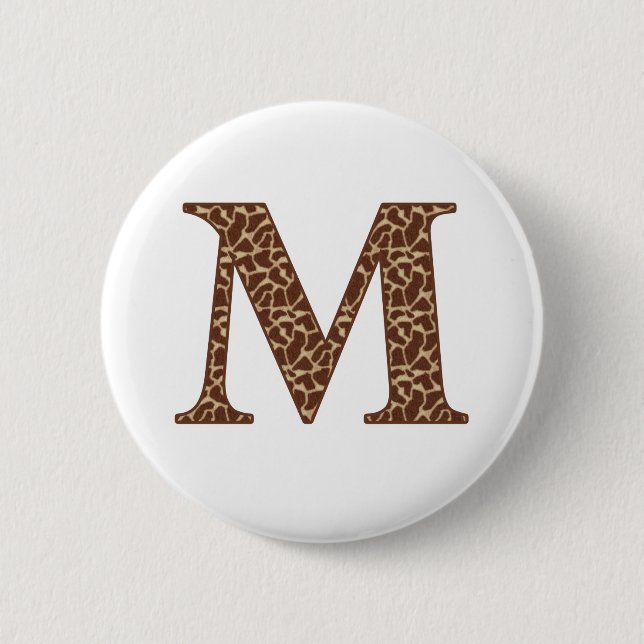 Giraffe M 2 Inch Round Button (Front)