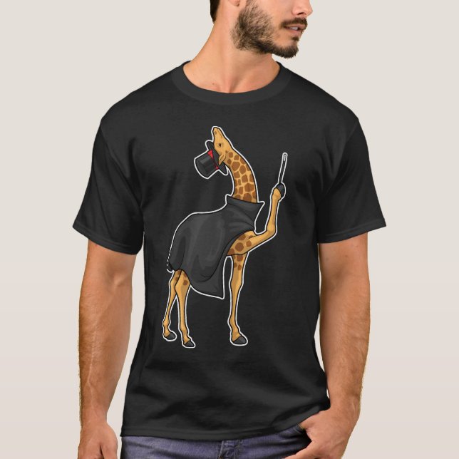 Giraffe Magician Magic wand T-Shirt (Front)
