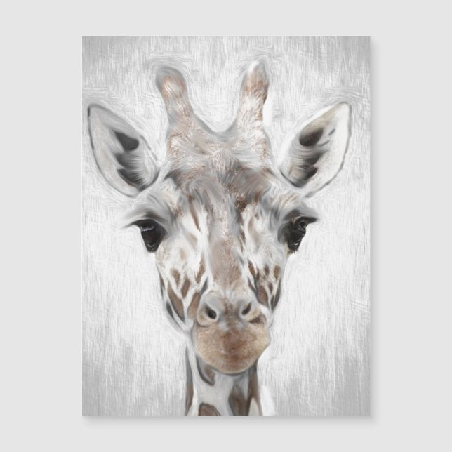 Giraffe Majestic Portée Carte magnétique (Devant)