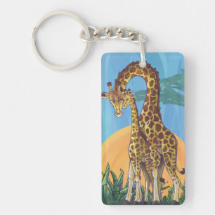Giraffe maman et bébé
