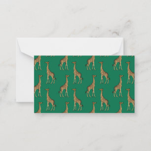 Giraffe Mammalian Emerald Green Wild Animal Africa Card