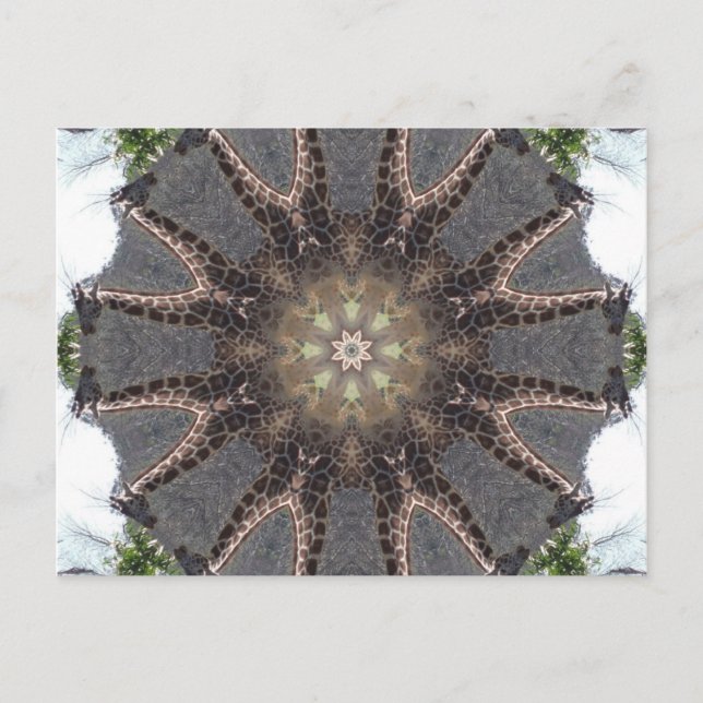 Giraffe Mandala Postcard (Front)