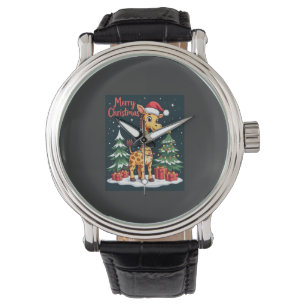 Giraffe Merry Christmas Tree Lighting Santa Giraff Watch