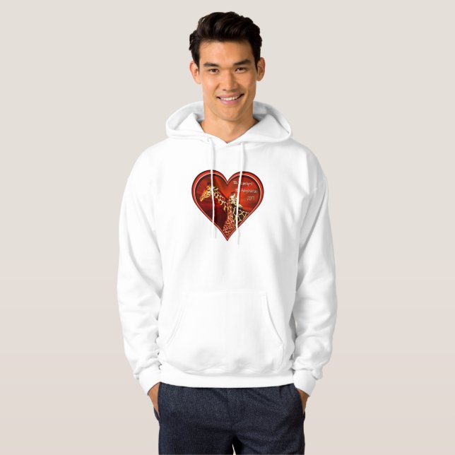 Giraffe Mom and Baby cuddling  #babywatch2017 Hoodie (Front Full)
