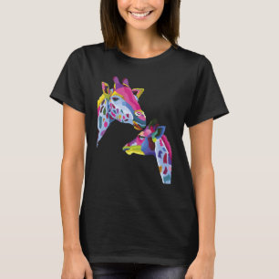 Giraffe Mom  Giraffes For New Mom Kissing Baby T-Shirt