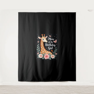 Giraffe Mom of the Birthday Girl Matching Family L Tapestry