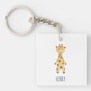 Giraffe monogram. cute modern  keychain