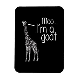 Giraffe Moo I'm A Goat Magnet