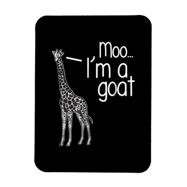 Giraffe Moo I'm A Goat Magnet (Vertical)