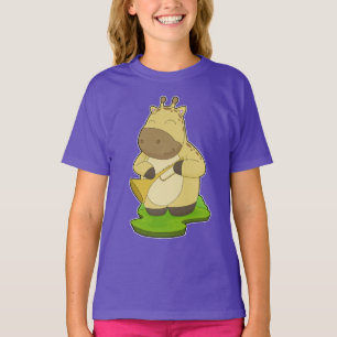 Giraffe Musician Trumpet Music T-Shirt