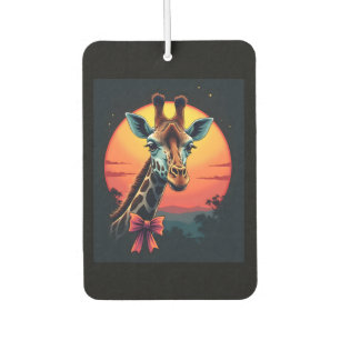 Giraffe Neck Like a Rollercoaster Run Funny Retro  Air Freshener