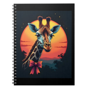 Giraffe Neck Like a Rollercoaster Run Funny Retro Notebook