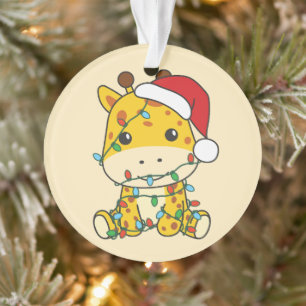 Giraffe Noël Animaux d'hiver Giraffes