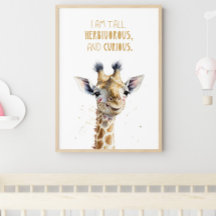 Giraffe, Nursery Decor, Wall Art, Safari Nursery