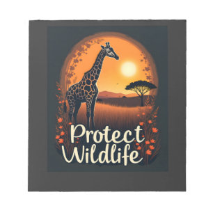 Giraffe of the Savanna Tank Top Notepad