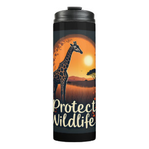 Giraffe of the Savanna Tank Top Thermal Tumbler