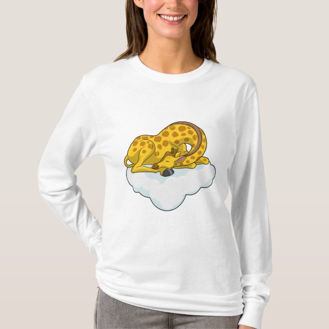 Giraffe on Clouds T-Shirt (Front)