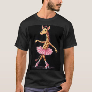Giraffe On Roller Skates In Pink Tutu Tank Top
