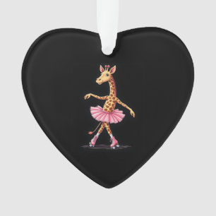 Giraffe On Roller Skates In Pink Tutu Tank Top Ornament