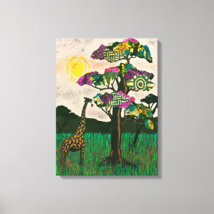 Giraffe on the Planes of Africa Canvas Print