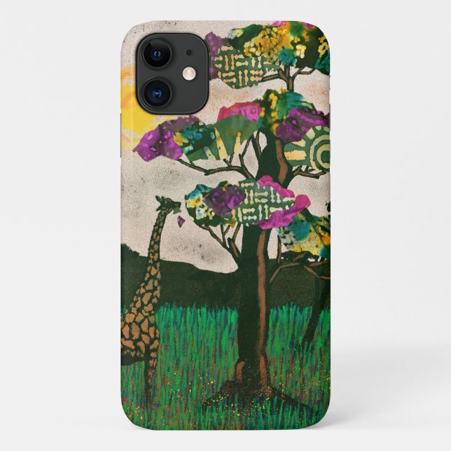 Giraffe on the Planes of Africa Case-Mate iPhone Case (Back)